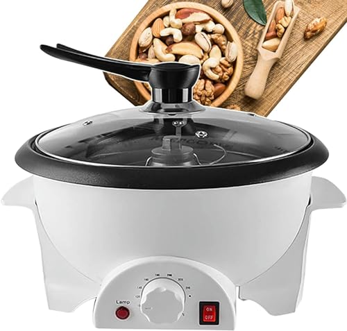 1200 W multifunktionaler Erdnussbrenner, Kleiner Popcorn-Maker mit Einstellbarer Temperatur von 0–240 °C, 750 g Kapazität, elektrischer Kaffeeröster für den Heimgebrauch – Antihaft-Design von Generic