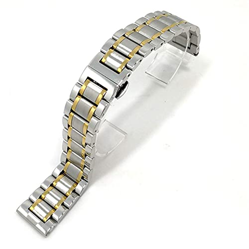 18mm 20mm 22mm Edelstahl Armband Handgelenk Band männer Frauen Gebogene Ende Metall Schmetterling Schnalle Armband gürtel Armband zubehör Armband von Generic