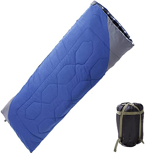 2-Jahreszeiten-Schlafsack für Erwachsene, wasserdichter 5–15 °C Camping-Schlafsack, leichter Rucksack-Schlafsack mit Tragetasche, ideal für Rucksackreisen, Wandern, Innen- und Außenbereich (blau) von Generic