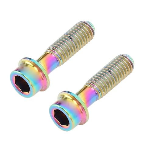 2 Stück Fahrradschrauben, M5 X 18 Mm, Hohe Härte, Feingewinde-Bremshebelschraube für Mountainbikes (Colorful) von Generic