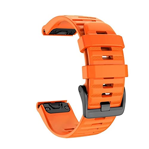 20/22/26 mm Armband für Fenix ​​6 6S 6X Pro 5 5X 5S Plus 3 Stunden 935 Mk2 Silikonband Schnellverschluss-Uhr Easyfit-Handgelenkband/Orange/für Approach S60 S62 von Generic