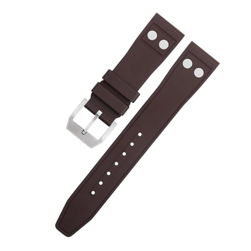 20 mm Natur-Fluorkautschuk mit Nietenarmband für Portugieser Soft-Armband Watch Strap von Generic