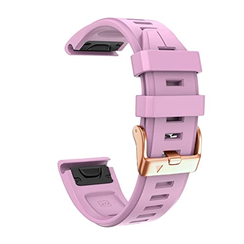 20 mm Quick-Fit-Armband aus weichem Silikon für 7S/5S Plus/6S/5S/Instinct 2S/D2, mit roségoldener Schnalle, Silikon-Schnellersatz-Armbänder von Generic