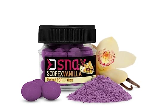 20g 8mm SNAX POP UP KÖDER Pop Up Mini Boilie Scopex Vanille von Generic