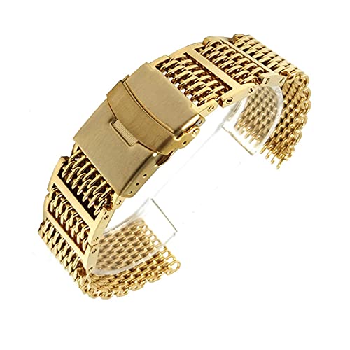 20mm 22mm 24mm massives Edelstahlband Mesh Faltband Armband Zubehör Armband von Generic