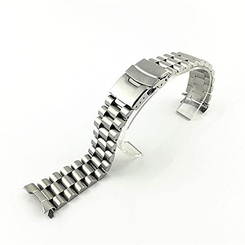 20mm 22mm Edelstahl Armband solide Curved end Metall Handgelenk Armband Band zubehör für Uhr männer Frauen Armband von Generic