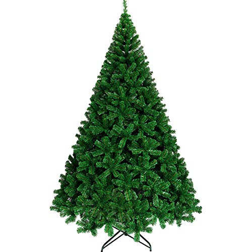 210 cm Dekoration Künstlicher Weihnachtsbaum, Premium-Weihnachtsbaum aus Fichte mit Scharnieren und massiven Metallbeinen, abnehmbare Weihnachtsnadel Modisch, Grün-240 cm von Generic