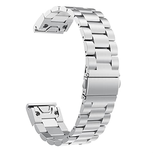 26 22 mm Schnellverschluss-Uhrenarmband aus Edelstahl für 7 7X Watch EasyFit-Armband von Generic