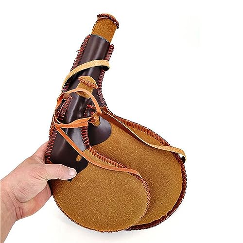 2pcs Ancient Hunting Hip Flask Hand-genähte Ledertasche Große Kapazität Alkohol Kolben Outdoor Kettle Ethnic Crafts, 450ml & 1500ml 2pcs Ancient Hunting Hip Flask Hand-genähte Ledertasche Große Kapazität Alkohol Kolben Outdoor Kettle Ethnic Crafts, 450ml & 1500ml von Generic