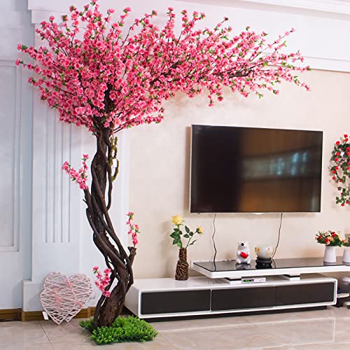2x1.5m/6.6x4.9ft Artificial Cherry Blossom Tree Simulation Plant Wishing Tree Interior Decoration Large Cherry Tree Shopping Mall Hotel Wedding Decoration Landscapin 1.2x0.8m/3.9x2.6ft von Generic