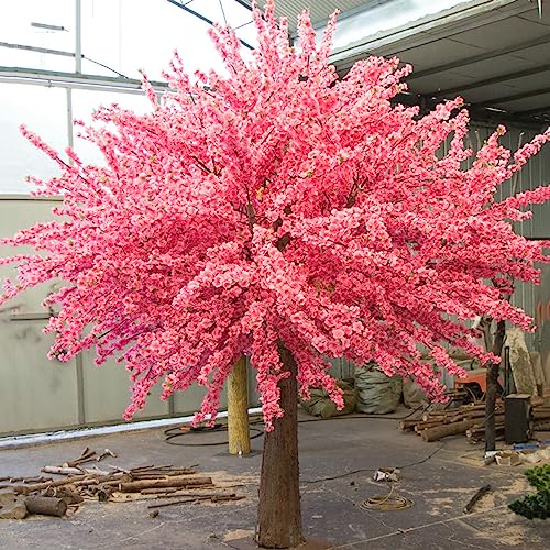 2x1.8m/6.6x5.9ft Japanese Artificial Cherry Blossom Trees Light Pink Simulation Plant Fake Silk Flower Peach Decoration Lndoor Outdoor Party Restaurant Mall Decorati 1.5 * 1m/4.9x3.2ft von Generic