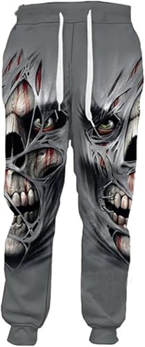 3D Druck Skull Hosen Herren Jogging Hose Jogger Streetwear Sporthose Männer Jogginghose Sweatpants S-6XL (Style 1#,L) von Generic