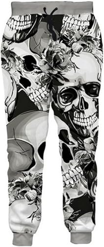 3D Druck Skull Hosen Herren Jogging Hose Jogger Streetwear Sporthose Männer Jogginghose Sweatpants S-6XL (Style 6#,S) von Generic