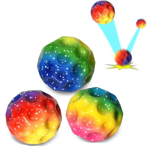 3PCS Space Moon Ball,Astro Jump Ball, Super High Bouncing Lightweight Springen Ball, Spaceballs 7 cm Galaxy Ball Mini Bouncy Ball Bouncing Jumpball,Galaxy Ball, von Generic