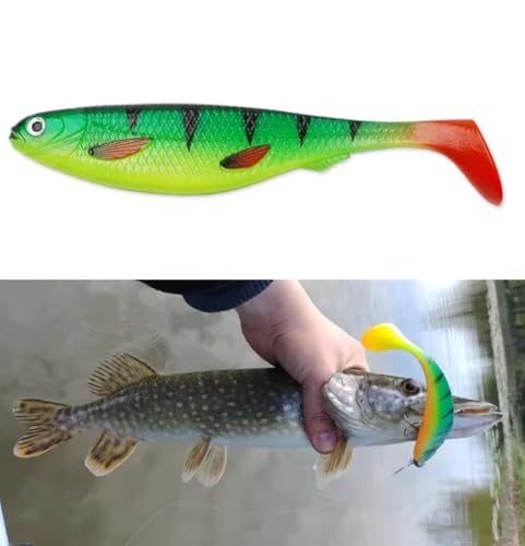 5 Stück 14 g 12,5 cm weicher Swimbait Minnow Jigkopf Crankbait Shad Angelköder von Generic