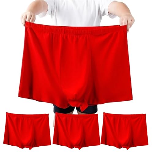 50-160kg Baumwolle Herren Lose Plus Size Boxer Briefs Hohe Taille Unterwäsche 3PCS Mittlere Ältere Höschen Shorts Unterhosen von Generic