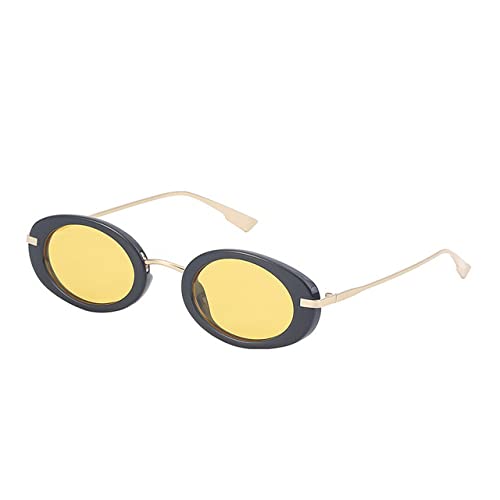 529Mode Kleine Ovale Sonnenbrille Für Frauen Vintage Hip Hop Sonnenbrille Männer Retro Punk Brillen Uv400 Shades Gafas von Generic