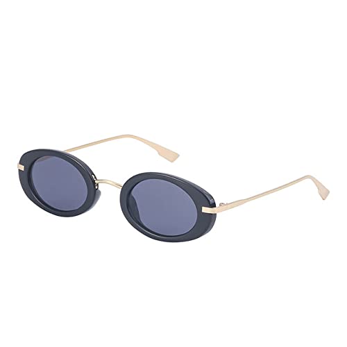 656Mode Kleine Ovale Sonnenbrille Für Frauen Vintage Hip Hop Sonnenbrille Männer Retro Punk Brillen Uv400 Shades Gafas von Generic