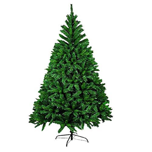 7,8 Fuß künstlicher Weihnachtsbaum unbeleuchtet, Premium-Weihnachtsbaum-Weihnachtsdekoration mit Scharnieren und 1.100 Zweigspitzen, perfekt für den Innen- und Außenbereich, modisch, grün, 1,8 m von Generic