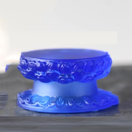 8,5 cm Glas-Lotus-Basis, Buddha-Statue, Heimgebrauch, Buddha-Dekoration, Wohnzimmer, Blau von Generic