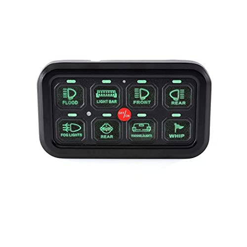 8 Gangs-Ein-Aus-Switch-Panel-LED-Hintergrundbeleuchtung Universal-Leistungssystem Elektronische Relais-Systemsteuerung für SUV Camper RV Marine(2) von Generic