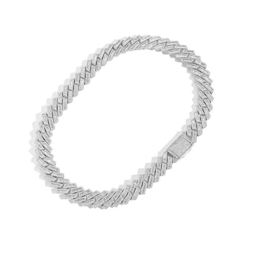 Accessories Extra glänzende große kubanische Gliederkette für Männer, solide, Dicke Iced Out Hip Hop Miami Kubanische Kette, Breite 18 mm, kubanische Herren-Gliederkette, 16–24 Zoll – Geschenkbox im von Generic