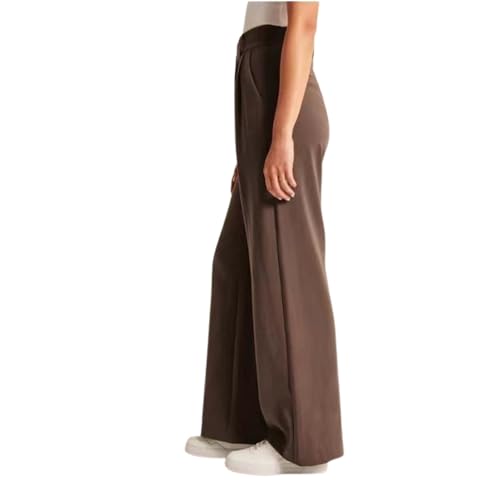 Aerelle Pants, Aerelle Wide Leg Pants, Aerelle Wide Leg Tailored Pants, Womens High Waisted Palazzo Dress Pants (Medium,Brown) von Generic