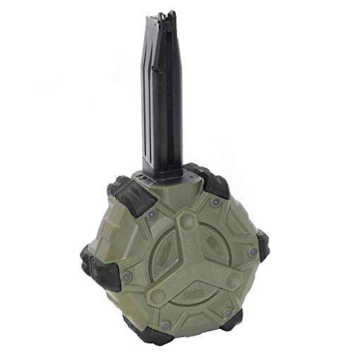 Airsoft Softair Ersatzteile WE 350rd Gas Drum Magazine Trommel Magazin für Army R501 R601 / KJ KP-05 / Zeon/EMG/AW/WE/Tokyo Marui Hi-Capa GBB Pistole Schwarz/OD/Schwarz Airsoft Softair Ersatzteile WE 350rd Gas Drum Magazine Trommel Magazin für Army R501 R601 / KJ KP-05 / Zeon/EMG/AW/WE/Tokyo Marui Hi-Capa GBB Pistole Schwarz/OD/Schwarz von Generic