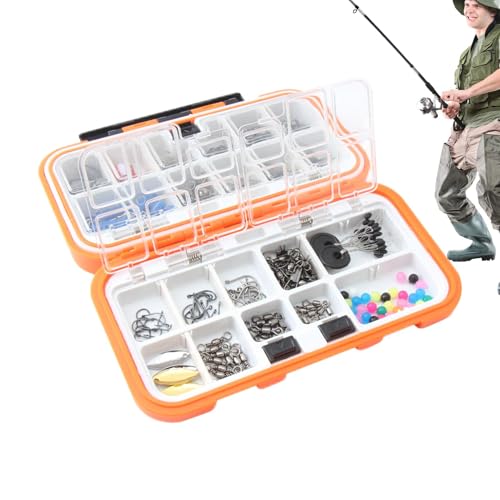 Angelausrüstungsset, Angelausrüstungsset | Zubehörset Angelhaken Tackle Box Gear,Angelzubehör Vielseitige Angelausrüstung und Ausrüstung für Barsch-Lachswels von Generic