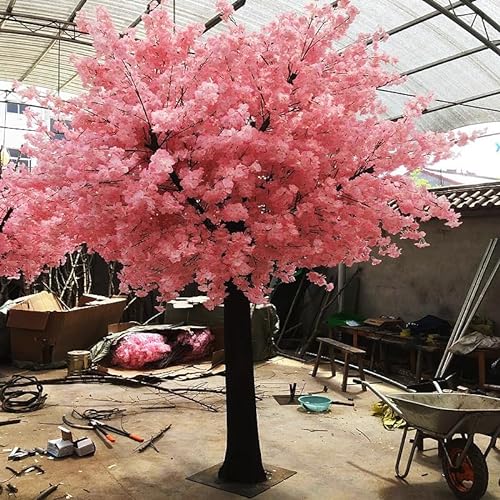Artificial Cherry Blossom Trees Simulation Peach Blossom Tree Handmade Fake Cherry Silk Flower Wedding Event Party Restaurant Mall Decor 5 * 4m von Generic
