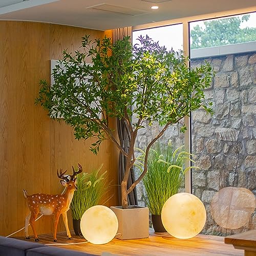 Artificial Plant Japanese Bell Leaf Fake Drunken Wood Floor Potted Bell Tree Family for Office House Farmhouse Living Room Home Decor H 0.8M/2.6FT von Generic