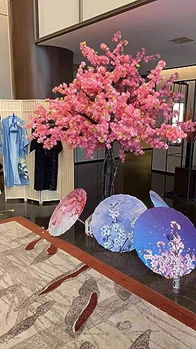 Artificial Tree, Artificial Cherry Blossom Tree/Silk Flower Artificial Plant for Event Indoor Outdoor Party Restaurant Mall Wedding Background Wall Decoration 4 * von Generic