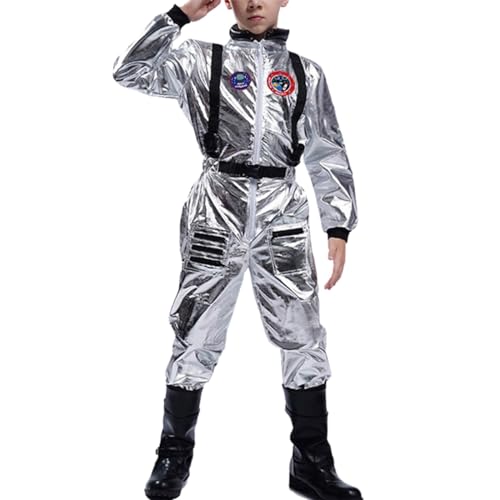 Astronaut Kostüm Herren, Faschingskostüme Damen Astronaut Overall Space Anzug Weltall Herren Raumfahrer Overall Fasching Weltall Outfit Halloween Karneval Kostüm Für Karneval Halloween Mottoparty von Generic