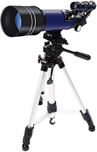 Astronomical Telescope Astronomisches Teleskop, für Kinder, Anfänger, Erwachsene, 70 mm, astronomisches Refraktor-Teleskop, Monokular, mit höhenverstellbarem Stativ, Telefonhalterung, Weiß (Blau A) von Generic