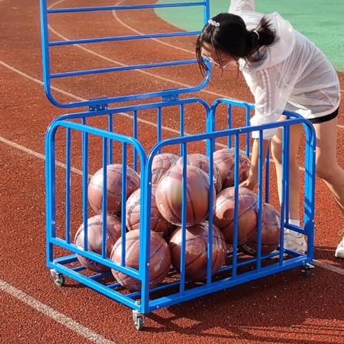 Aufbewahrungs-Ballwagen, Ballkäfigwagen, Ballrolley-Wagen, großer rollender Sportball-Aufbewahrungswagen, Käfig auf Rädern, Metall-Basketball-Aufbewahrungsbehälterregal, zusammenklappbarer s von Generic