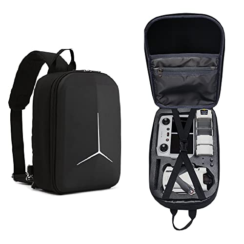 Für DJI Mini 3 PRO Aufbewahrungstasche Tasche schutzhülle Rucksack Koffer hülle Schultertasche rc case,Drohnen-Zubehör, Schwarz, L von Generic
