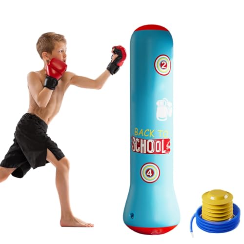 Aufblasbarer Kinder-Boxsack, Kinder-Sandsack aufblasbar, aufblasbares Boxspielzeug, aufblasbarer Kinder-Sandsack, Kinder-Boxsack, Sandsack, Boxsack – lustiger Punching-Standsack, Bounce-Back-Boxsack von Generic