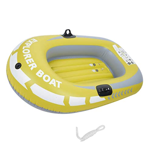 Aufblasbares Boot aufblasbares Bootssatz verdickte Ruderboote für Kinder gelbe eine Person Sommer -Outdoor -Sportzubehör von Generic