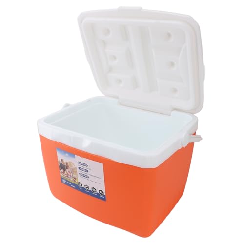 Auslaufsichere Isolierte Tragbare Kühlbox 13 L, Premium-Camping-Angelkühler für Frische Lebensmittel und Getränke, Vielseitige Isolierung für den Außenbereich (ORANGE) von Generic