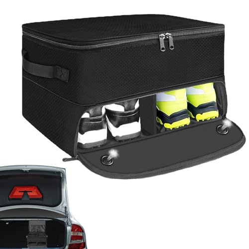 Auto-Golf-Organizer – Faltbare Aufbewahrungstasche für Outdoor-Golfzubehör, tragbare Golfball-Box für Unisex im Kofferraum | platzsparende Tasche für Scorekarten, Schuhe, von Generic