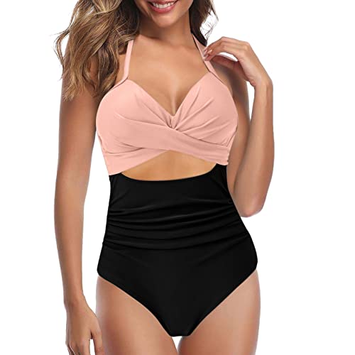 Badeanzüge Für Damen, Einteiliger Bikini Bauchweg, Schwimmanzug Sexy Bademode Einteiler Swimming Suits Women, Shape Sportlich Monokini Figurformende Triangel Onesie Badeanzug Für Frauen Strandbikini von Generic