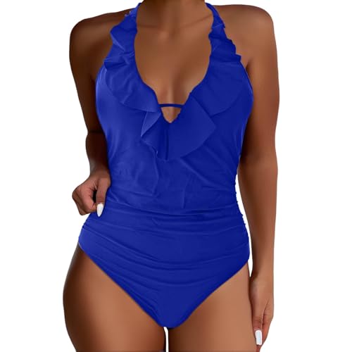 Badeanzüge Für Damen Bikini Bauchweg, Bademode Damen V-Ausschnitt Schwimmanzug Einteiler Swimming Suits Women, Plus Size Triangel Wettkampf-Badeanzüge Für Damen Bikini Push Up Sport Badeanzug Damen von Generic