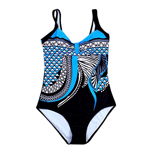 Badeanzug Damen Bauchweg Bikini, Schwimmanzug Damen V-Ausschnitt Bademode Einteilige Swimming Suits Women, Sexy Curvy High Waist Women's One-Piece Swimsuits Bikini Große Größe Badeanzug Damen Sport von Generic