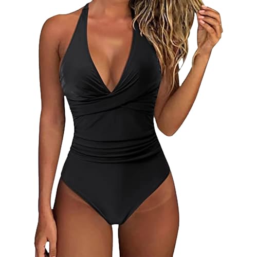 Badeanzug Damen Bauchweg Große Größe, Badeanzug Damen Bauchweg, Monokini Bauchweg Schlankheits Badeanzug Plus Size Badebekleidung Bauchweg Für Mollige Monokini Damen String von Generic