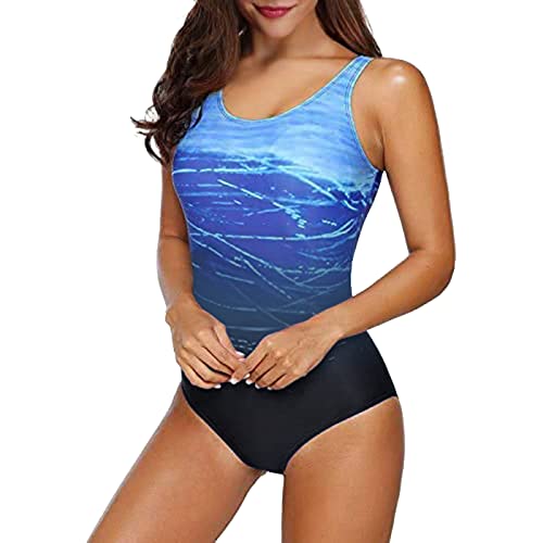 Badeanzug Damen Bikini Bauchweg, Swimming Suits Women Einteiler Schwimmanzug V-Ausschnitt Bademode Damen, Sexy Shape Curvy High Waist Bikini Bauchweg Damen Badeanzug Schlankheits Sport Bikini Damen von Generic