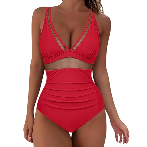 Badeanzug Damen Große Oberweite, Badeanzug Schwarz Damen, Monokini Bauchweg Schlankheits Badeanzug Plus Size Badebekleidung Bauchweg Für Mollige Bademode Damen Bauchweg Curvy von Generic