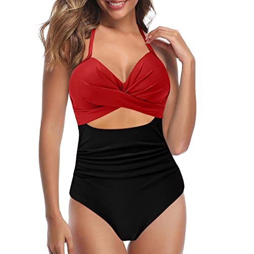 Badeanzug Mit Push Up Damen, Badeanzug Rückenfrei Für Damen, Monokini Bauchweg Schlankheits Badeanzug Plus Size Badebekleidung Bauchweg Für Mollige Monokini Damen Sexy String von Generic