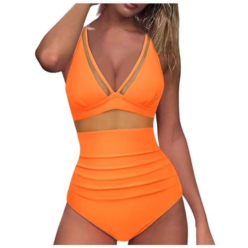 Badeanzug Mit Push Up Damen, Bauchweg Badeanzug Damen Sport, Push Up Tummy Control Badeanzüge Schwimmanzug Schlankheits Sommer Vintage Einteilige Bademode Bademode Damen Tankini von Generic