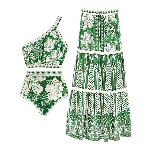 Badeanzug Shorty Damen - 2-Teilige Badebekleidung FüR Damen + 1 ÜBerzug Dreiteiliger Badeanzug Mit Vintage-Print Monokini-Bikini 2-Teilige BadeanzüGe Dreiteiliges Tankini-Set Wasserdicht Badeanzug Shorty Damen - 2-Teilige Badebekleidung FüR Damen + 1 ÜBerzug Dreiteiliger Badeanzug Mit Vintage-Print Monokini-Bikini 2-Teilige BadeanzüGe Dreiteiliges Tankini-Set Wasserdicht von Generic