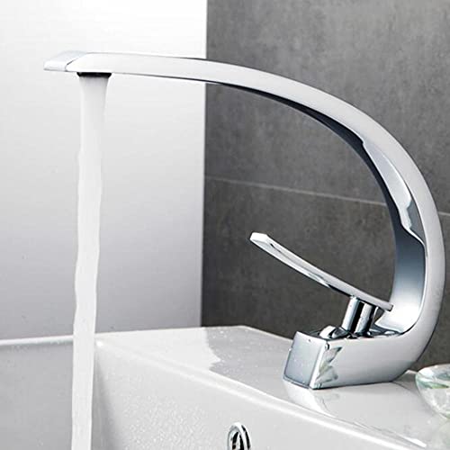 Badezimmer-Wasserhahn, Messing, heißes und kaltes unterirdisches Waschbecken, Einloch-Wasserhahn, Schwarz von Generic